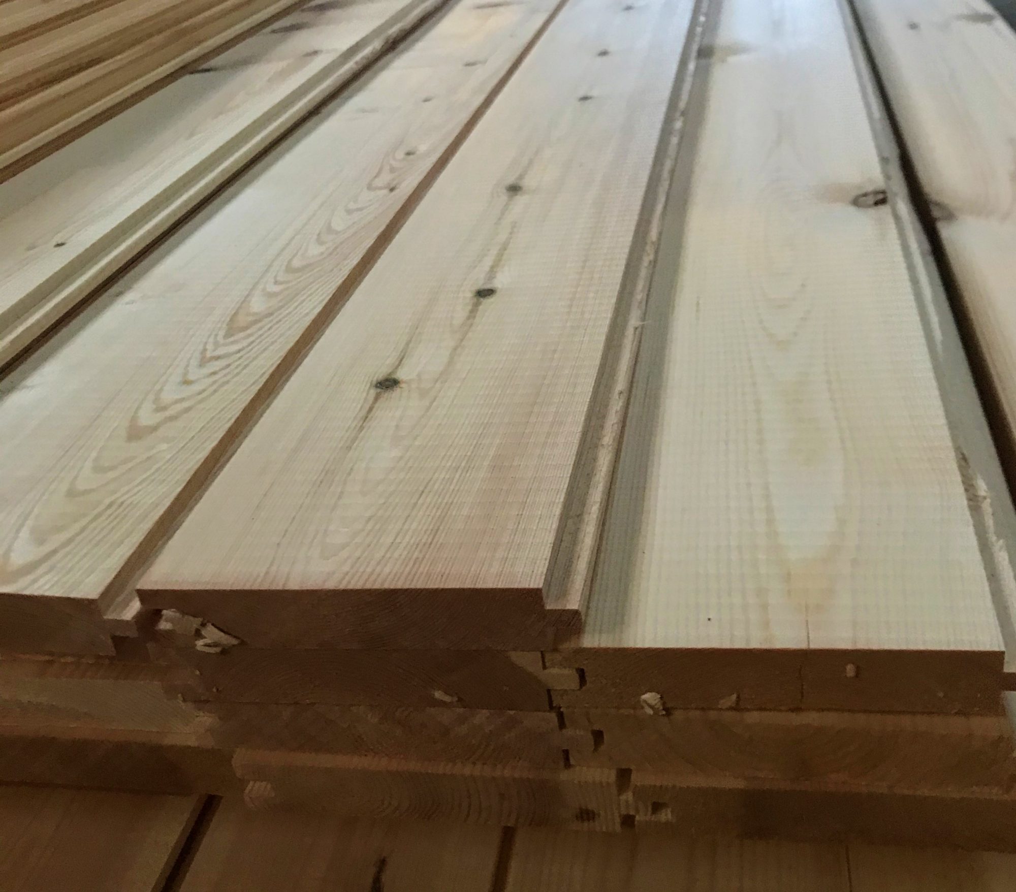 Tongue and Groove Floorboards Made from Untreated Pine